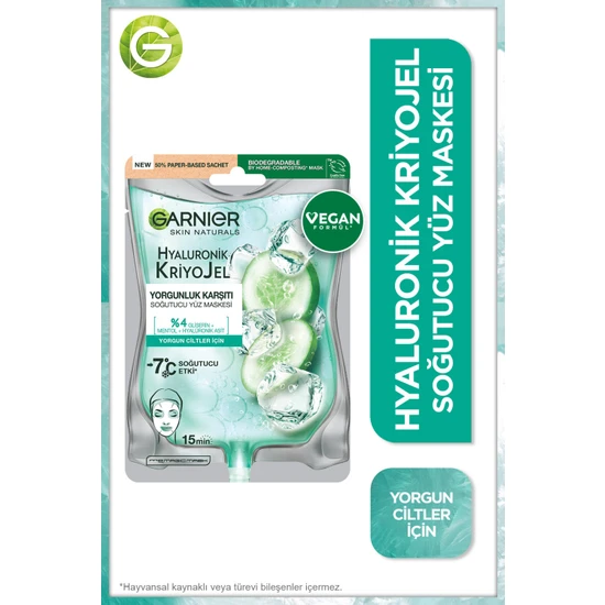 hepsiburada Garnier Hyaluronik Kriyojel Yorgunluk Karşıtı Soğutucu Yüz Maskesi hepsiburada Garnier Hyaluronik Kriyojel Yorgunluk Karşıtı Soğutucu Yüz Maskesi