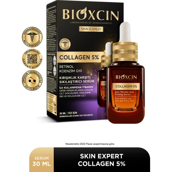 Bioxcin Collagen Retinol Serum - Collagen %5 Retinol Koenzim Q10 Lipozoma