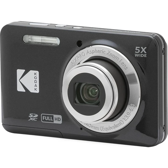 Kodak Pıxpro Friendly Zoom FZ55-BL 16MP Dijital Kamera 5x Optik Zoom 28 mm Geniş Açı Siyah