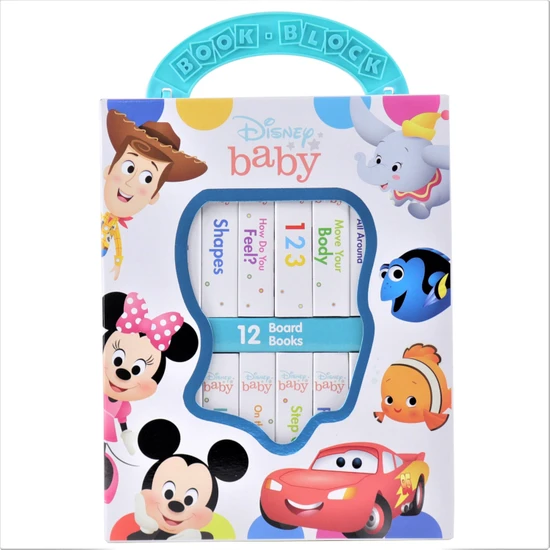 Disney Baby: My First Library 12 Board Book Set- Mickey Mouse, Minnie, Toy Story And More!