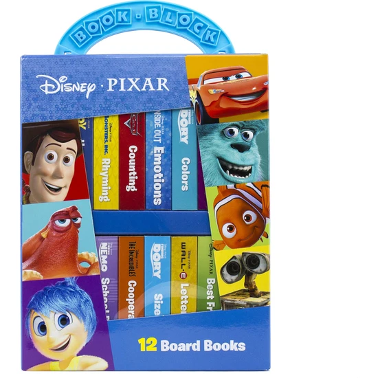 Disney:  Pixar: My First Library 12 Board Book Set- Toy Story, Cars, Finding Nemo, And More!