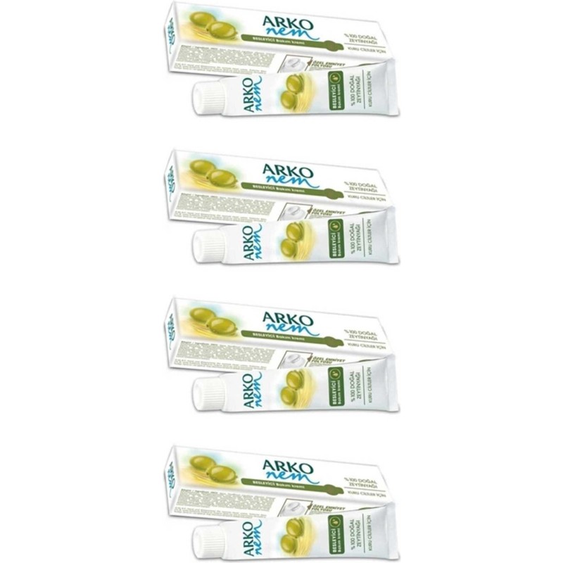 Arko 4 Adet Naturel Zeytinyağı El ve Vücut Bakım Kremi 20 cc