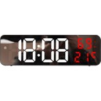 Valkyrie Nem Ölçer Dereceli LED Duvar ve Masa Alarm Saati Kırmızı