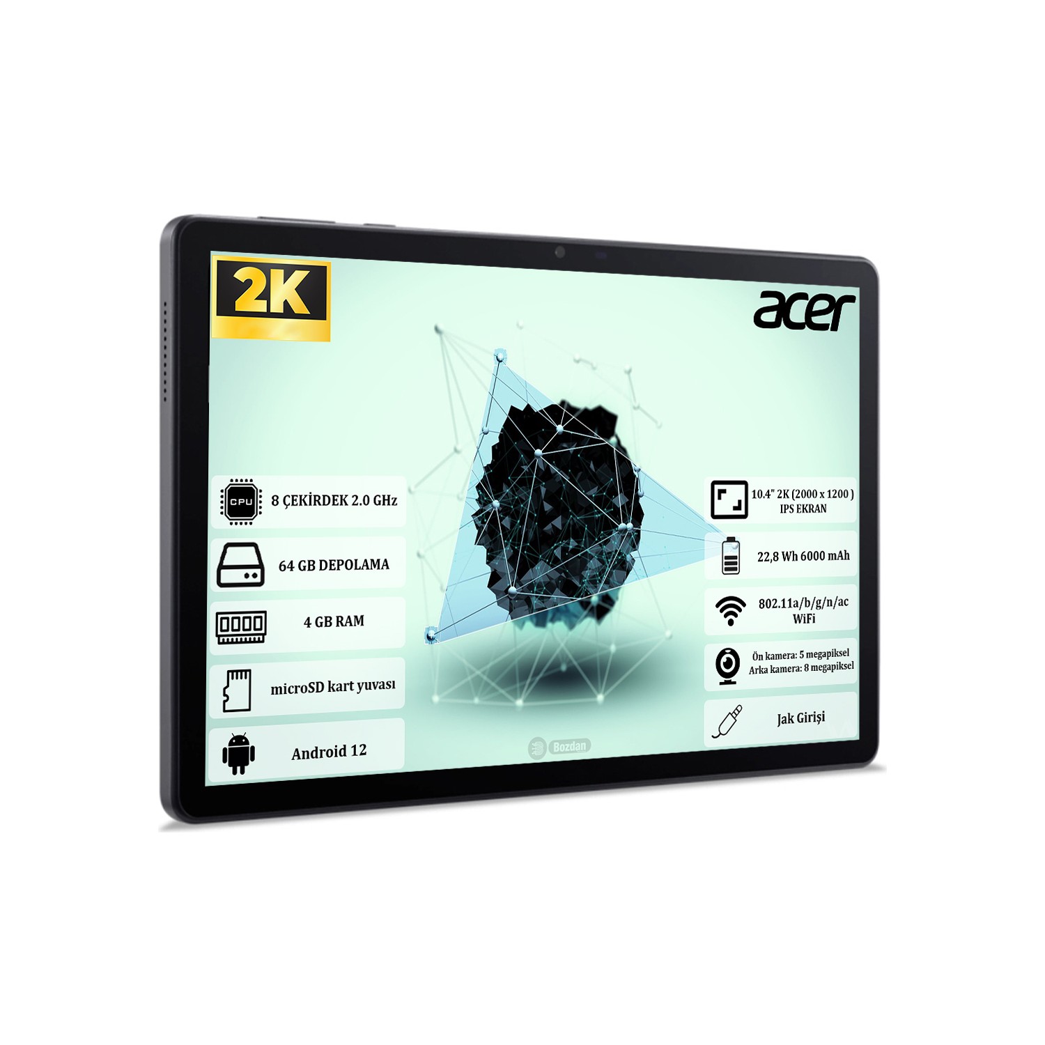 Acer Iconia Tab P10 4 GB Ram 64 GB 10.4