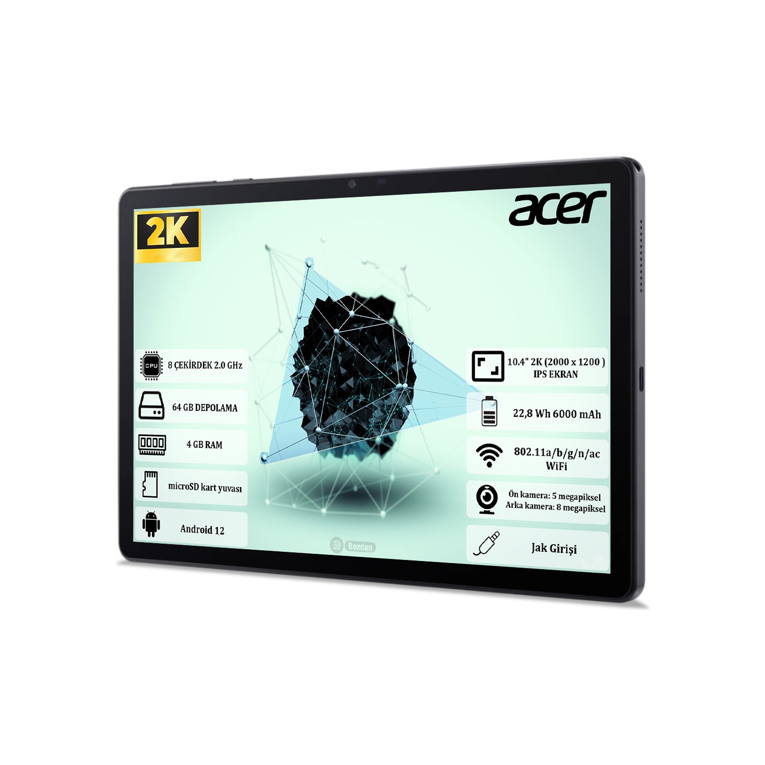 Acer Iconia Tab P10 4 GB Ram 64 GB 10.4