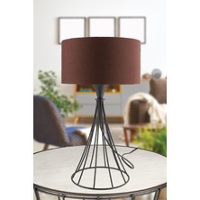 Begüsa Kore Masa Lambası Siyah Kahverengi Şapka