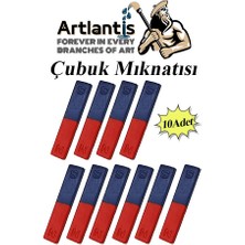 Artlantis Çubuk Mıknatıs Deney Malzemesi 10 Adet Okul Projeleri Için I Şekilli Çubuk Mıknatıs Kırmızı Mavi Boyalı