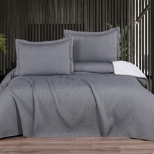 Schafer Basic Çift Kişilik Yatak Örtüsü Seti - Gri