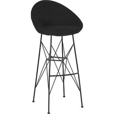 White Furniture Sembol Tel Ayak Küçük Bar Sandalyesi 75.cm