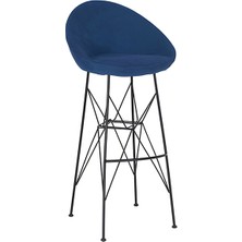 White Furniture Sembol Tel Ayak Küçük Bar Sandalyesi 75.cm