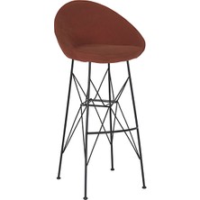 White Furniture Sembol Tel Ayak Küçük Bar Sandalyesi 75.cm