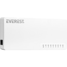 Everest Everlınk ESF208 8 Port Ethernet Switch Hub 10/100MBPS Fast