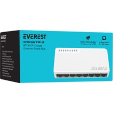 Everest Everlınk ESF208 8 Port Ethernet Switch Hub 10/100MBPS Fast