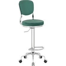 White Furniture Obje Tekerlekli Bar Sandalyesi