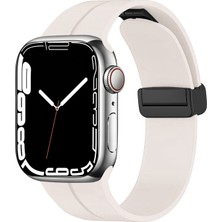 Dexmon Apple Watch 38 mm Silikon Kordon Metal Mıknatıslı Toka Tasarımlı Şık Spor Pratik Kullanım