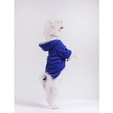 Peti Tailor Büyük Irk Saks Mavi Polar Sweatshirt Pops