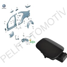 pelit oto Jetta (2011-2018) Depo Yakıt Kapağı 5C6809857E (Siyah)