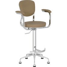 White Furniture Obje Kollu Rahat Bar Sandalyesi