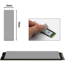 Wozlo 0.5MM*22*70MM Termal Pad M2 SSD Chipset Soğutucu - 7X2CM Yüksek Iletken - Gri - 13W/MK