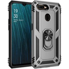 Voyo Oppo A12 Kılıf Ultra Koruyan Yüzüklü Tank Stand Olan Mıknatıslı Voyotank