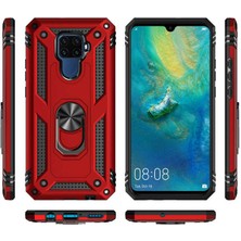 Huawei Mate 30 Lite Kılıf Ultra Koruyan Yüzüklü Tank Stand Olan Mıknatıslı Voyotank