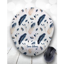 Atölye Çizgi Kişiye Özel 2li Suluboya Kuş Tüyü Kupa Bardak ve Mouse Pad