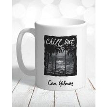 Atölye Çizgi Chill Out Deniz Palmiye Kişiye Özel Kupa Bardak ve Mouse Pad