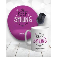 Atölye Çizgi Keep Smiling Gülümse Kupa Bardak ve Mouse Pad