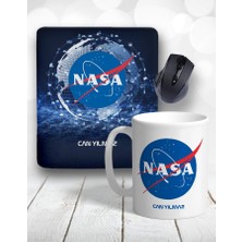 Atölye Çizgi Nasa Uzay Kişiye Özel Kupa Bardak ve Mouse Pad