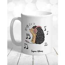 Atölye Çizgi Kirpi Hedgehog Music Kupa Bardak ve Mouse Pad