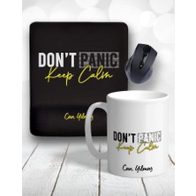 Atölye Çizgi Don’t Panic Keep Calm Kupa Bardak ve Mouse Pad