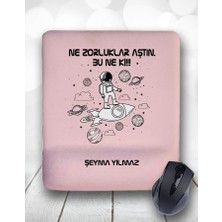 Atölye Çizgi Zorlukları Aşan Astronot Kupa Bardak ve Mouse Pad