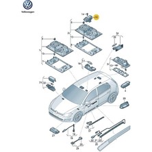 Pelit Otomotiv Tiguan  Sunroof Açma Düğmesi 5G0959613A (2016-2023)