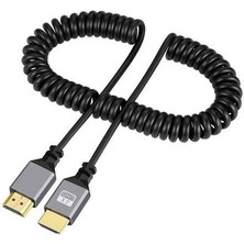 Bastore HDMI Spiral Yaylı Uzayabilen Fullhd 4K 60Hz UHD Kablo (0.5-2 Metre)