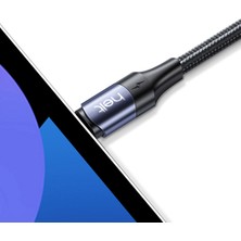 Boğazören Type-C To Type-C 100W Pd Hızlı Şarj Kablosu Siyah Cable(Sağlam Ip Örgü TASARIM,120 cm Uzunluk)