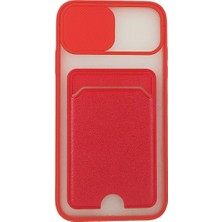 iPhone X / iPhone XS ile Uyumlu Kartlıklı Sürgülü Kapak Telefon Kılıfı