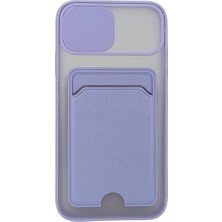 iPhone 11 Pro Max Uyumlu Kartlıklı Sürgülü Kapak Telefon Kılıfı