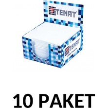 Temat 10 Adet Küp Blok Not Beyaz 500 Lü