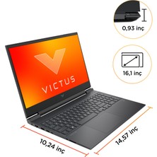 HP Victus 16-D1047NT Intel Core i5 12500H 8GB Ddr5 512GB SSD RTX3050Ti 16.1" FHD 144Hz Freedos Taşınabilir Bilgisayar 68P32EA