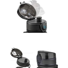 Uzspace 650-800-1000ML -Uyumlu Yedek Kapak  --Sadece Uzspace ile Uyumludur--Tek Renk Siyah-