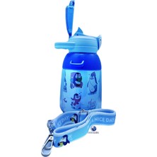 Vagonlife Boyun Askılı Kalın Pipetli Kilitli Kapak 800 ml Okul Su Matarası 3 Renk VGN2269