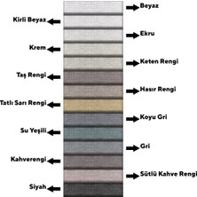 Demor Home Keten Görünümlü Ekstrafor Büzgülü Keten Rengi Yüksek Kalite Tül Perde