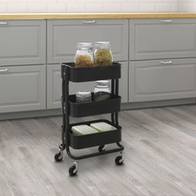 Ikea Raskog Çelik Servis Arabası 35X45X78 cm Mutfak Banyo Düzenleyici-Raf Ünitesi Tekerli