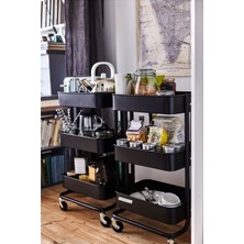 Ikea Raskog Çelik Servis Arabası 35X45X78 cm Mutfak Banyo Düzenleyici-Raf Ünitesi Tekerli