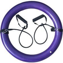 PZ Home Şişme Yoga Topu Kararlılık Yüzük Pilates Egzersiz Topu Standı Direnç Band Mor (Yurt Dışından)