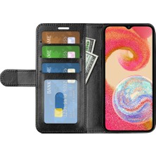 Cool-M Samsung Galaxy A04E Için 4g Çılgın At Dokusu Pu Deri Deri Cüzdan Kılıfı Flip Folio Kitap Stand Şok Geçirmez Telefon Kapağı (Yurt Dışından)