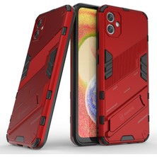 Cool-M Samsung Galaxy A04E Için 4g Şok Geçirmez Kickstand Case Yumuşak Tpu Sabit Pc Anti-Fall Koruyucu Telefon Kapağı (Yurt Dışından)