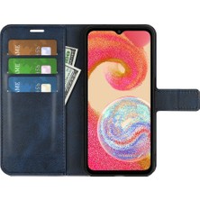 Cool-M Samsung Galaxy A04E Için 4g Pu Deri Cüzdan Flip Koruyucu Telefon Kasası Buzağı Dokusu Kare Manyetik Toka Stand Kapağı (Yurt Dışından)