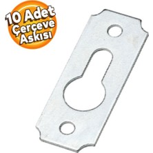 Badem10 Tablo Çerçeve Askısı Düz Çerçeve Takma Aparatı 10 Adet