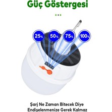 Klaus Ledli El Feneri Işıldak Kamp Lambası Güneş Enerjili Şarjlı Pilli Portatif Gece Lambası